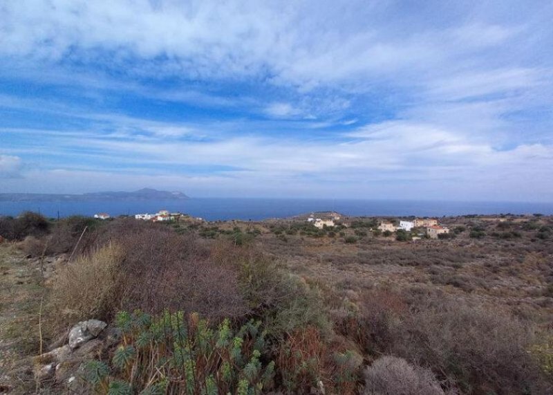 Kokkino Chorio Kreta, Kokkino Chorio: Baugrundstück mit Panoramablick auf das Meer zu verkaufen Grundstück kaufen